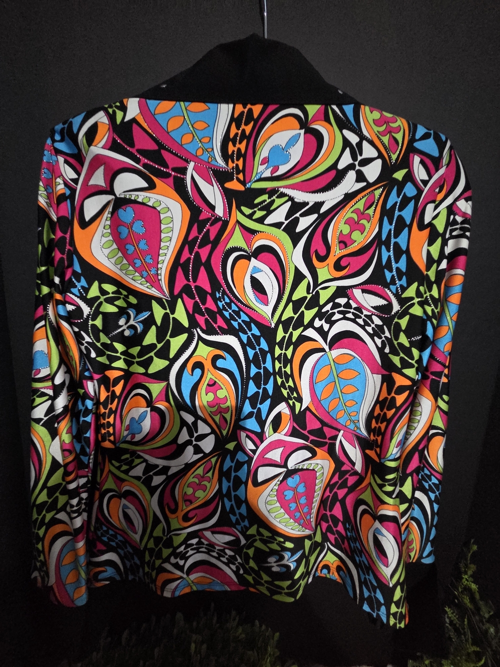 VTG Esquestian Western Show Stud-Trim Multicolor Pattern Jacket - Women, Size S - Picture 9 of 16
